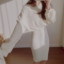 나날샵 팝콘 핏예술 예쁜 니트 원피스 )