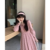 괌원피스 베트남 원피스 하와이 발리 해외여행룩 동남아여름옷 휴양지룩 휴양지커플룩 드레스 여성 퍼프 슬리브 경기 스퀘어 칼라 러블리 프린트 가을 Vestidos Streetwear