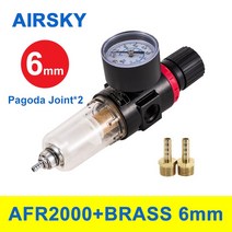 AFR2000 1/4 공압 공기 압축기 용 필터 조절기 오일 수분 분리기 압력 처리 장치, 09 AFR2000 w BT6