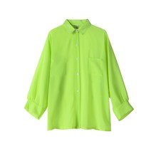블라우스 디자인 감각 틈새 탑 셔츠 여성 여름 얇은 2021 새로운 느슨한 들어 갔어 셔츠 시폰 셔츠