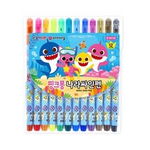 핑크퐁 아기상어나라 싸인펜 12색 칼라펜 색연필 어린이용품 사인펜 미술용품