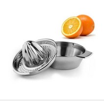 휴대용 레몬 오렌지 수동 과일 Juicer 304 스테인레스 스틸 주방 액세서리 도구 감귤류 원시 손으로 누르면 주스 메이커, Stainless Steel