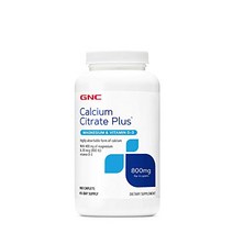 GNC Calcium Citrate 지앤시 칼슘 시트레이트 800mg 플러스 마그네슘 비타민D-3 180캐플렛
