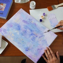 DIY 백드롭 페인팅 키트 4color [a la main 캔버스 아크릴 화 추상화 나이프화 유화 그리기 그림 미술 세트 피포페인팅], 마담프루스트의정원, 캔버스6호