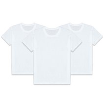 제이셔츠 3장 1세트 30수 순면 남성 여성 아동 기본 반팔 티셔츠