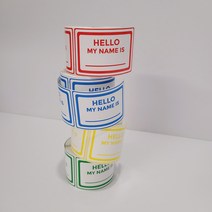 헬로우마이네임이즈 스티커 6p 구디백 포장 선물 답례품 다꾸, 초록 / 6p