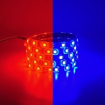 [YT_ON]12V용 플렉시블 LED바 6cm 레드-블루 2컬러 모듈별매[YT0430], 1, 흰띠PCB