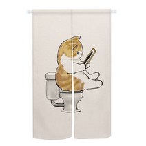 식당 주방 입구 가리개 도어 커튼 고양이 재미 있고 귀여운 파티션 커튼 드레이프