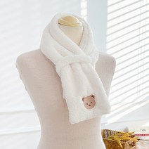 마롤로뜨 극세사 아기 목도리 머플러 자수 숏 유아 엄마 아빠 연말 선물