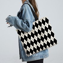 YAPOGI 캔버스 가방 여성 어깨 대용량 가방 하라주쿠 레트로 Ulzzang 큰 천 가방 YAPOGI