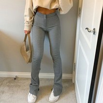 여성 캐주얼 운동 연필 바지 그레이 Undefined 조깅 헐렁한 허리 s 미적 스웨터 Activewear, 01 GRAY_03 L
