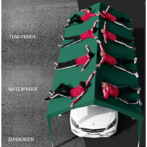 간이차고 그늘막 대형 접이식 차량용 텐트 간이창고, WHITE 측면 천막 없는 3X3 미터