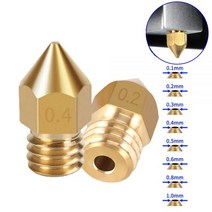 RAMPS 2개 3D 프린터 MK8 압출기 황동 노즐 인쇄 헤드 M6 스레드 0.4mm 1.75mm 3mm Makerbot CR-10 Ender 3, 0.3mm_1.75mm