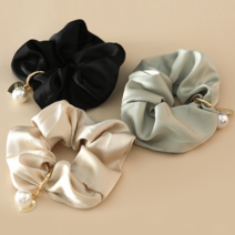 미다미 빅베르니 새틴 하트키링 곱창밴드