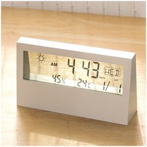 온습도계 겸용 탁상시계 개업답례품 회사단체선물, 화이트