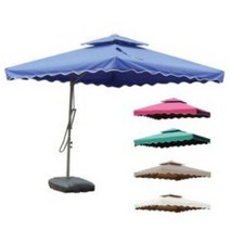 특대형 사각 폴딩파라솔 야외 카페 정원 홀딩파라솔, 쿠팡 사각 폴딩파라솔_그린