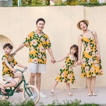휴양지 패밀리룩 세트 비치 여름휴가 셔츠 원피스