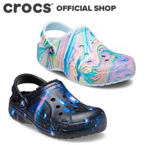 크록스 Baya 라인 인쇄 ed Lined Printed Clog / 털 Ladies 남자 샌들 보어 겨울 [ol]
