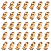 Wokape 60피스 M2x4x3.5mm 황동 너트 매립 너트 스레드 황동 널링 너트 스레드 열 세트 인서트 너트 유압 용접 조인트 사출 몰딩 3D 프린팅 사출 몰딩용, 3x10x5mm, 120