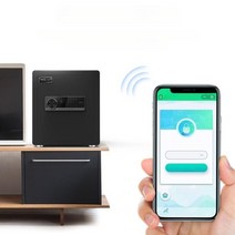 가정용 금고 WIFI 스마트 알림 경보 원격 잠금 해제 지문인식 이중장금 내화 스틸 디지털 금전함, 비즈니스블랙-패스워드