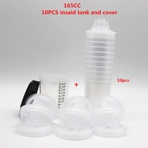 무선고압청소용물총 스프레이 건 페인트 혼합 10 Pcs 컵 유형 H/O 탱크 pps 165/400/600ml 일회용, 02 10PCS165CC
