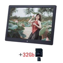 디지털액자 초박형 1280x800 LED 디지털 포토 프레임 음악 영화 비디오 플레이어 전자 달력 15 인치 HD 앨범, [04] AU 플매트 카펫 러그, [05] black