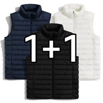 2장묶음 (1+1) 남녀공용 초경량 하프넥 패딩조끼 (MDPD075RR)