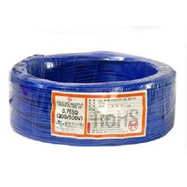 KS전선롤/단심비닐코드 전선/60227 KS IEC 06(VSF전선) 0.75SQ(mm²)200M/1롤, 빨강