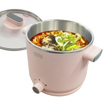5L 전기라면포트 멀티쿠커 라면조리기, 코스2115 핑크 전기 멀티포트 1.5L 스텐 라면포트