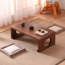 원목 전통 찻상 다용도 교자상 개다리소반 다과상, 호두색80*40*30cm
