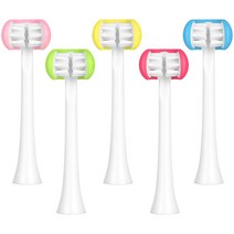 베이비 펭수 3D 음파 키즈 어린이 전동 칫솔모 리필 2EA [ 정식라이센스 ], 옐로우