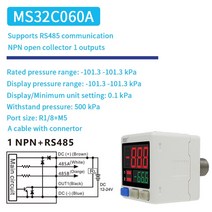 고정밀 디지털 압력 스위치 RS485 센서 PLC 제어 모드버스 통신 송신기 게이지, 01 MS32C060A