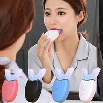 U형 초음파 전동 칫솔 고주파 자동양치 미백 효과 초음파 전동 칫솔, 3-7세 어린이_화이트