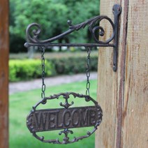 유럽풍 레트로 welcome 카페 전원주택 현관 문패, welcome장식