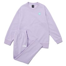 [노스페이스] 키즈 데일리 EX 스웻 세트 NM5MP06V_LAV