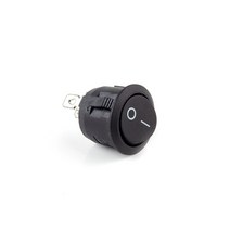 510pcs kcd1 2pin 3pin 20mm 온-오프 온-오프-온 spst 라운드 로커 스위치 10a250v 푸시 버튼 스위치 자동 잠금래칭, 블랙 2d2pin, 5개
