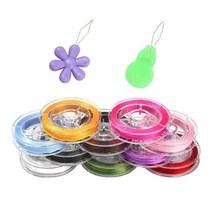 WENYAN 목걸이를 만드는 주얼리를 위한 10x 구슬 문자열 스레드, 0.8mm, 폴리에스터, 여러 가지 빛깔의