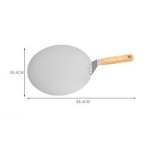 피자삽나무 손잡이 라운드 스테인레스 스틸 붙지 않는 주걱 다목적 주방 피자패들 피자팬, 협력사, 12인치