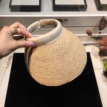 라피아 선캡 여성 밀짚 라탄 모자 이 라피아 모자 위에 RX 자외선 차단 썬캡 모자 자식이 잘 어울리는 밀짚일. 낯 가리다