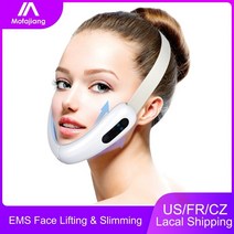 셀룰라이트마사지기 마사지 뱃살 바디 슬리밍 뷰티디바이스 v shape face lift devices crocurrents 주름 이중 턱 제거제 안면 리프팅 led 광자 붕대, 하얀