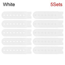 스냅 백 스트랩 교체 캔디 컬러 모자 패스너 버클 익스텐더 클립 야구 모자용 5 세트, 01 White