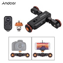 Andoer L4 PRO 전동 카메라 비디오 돌리 스케일 표시 전기 트랙 슬, 블랙, 1개