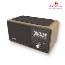 Axxen 액센 BS50 시계 무선충전 블루투스 스피커 (라이트 우드), 1