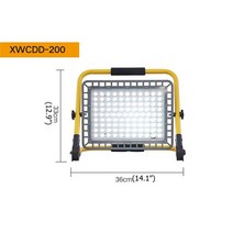 LED투광등 BROTHER 야외 투광 조명 캠핑 램프 방수 충전식 LED 야간 휴대용 비상, 2.200W - 6000K