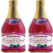 Kedem Sparkling 100% Concord Grape Juice 25.4oz (2 Pack) Kosher Non Alcoholic No Added Sugar, 1