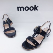 [무크] 천연가죽 여성 장식 T스트랩 샌들(3cm)516022523