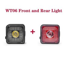 자전거 라이트 전조등 바이크 high lumen Bicycle front light smart 감지 후방 조명 세트 ip66 방수 mtb 미등 도로 자전거 야간 사이클링 안전, 02 WT06 2pcs Light Set