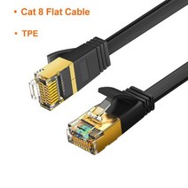 네트워크 모니터링 테스트기 CableCreation-Cat 8 RJ45 이더넷 케이블 40Gbps 2000MHz sfp 고속 네트워크 인터넷 Lan 패치 코드 노트북 PS5 라우, 01 Cat 8 Flat Cable, 01 0.5m