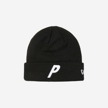 팔라스 뉴에라 P 비니 블랙 - 22FW Palace New Era Beanie Black