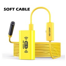 배관내시경 카메라 산업용 하수구 내시경 wifi endoscope 방수 264, 2m, 노란색 소프트 케이블